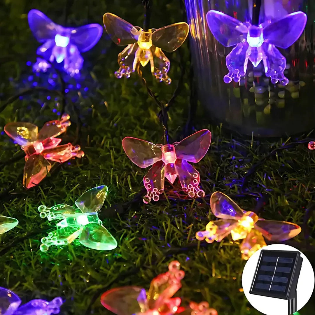 Luces navideñas 5m con Panel solar