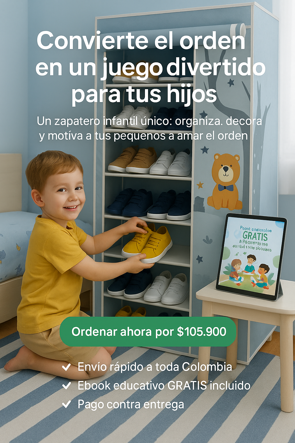 Zapatero 9 Niveles Con Forro 👨‍👩‍👧‍👦